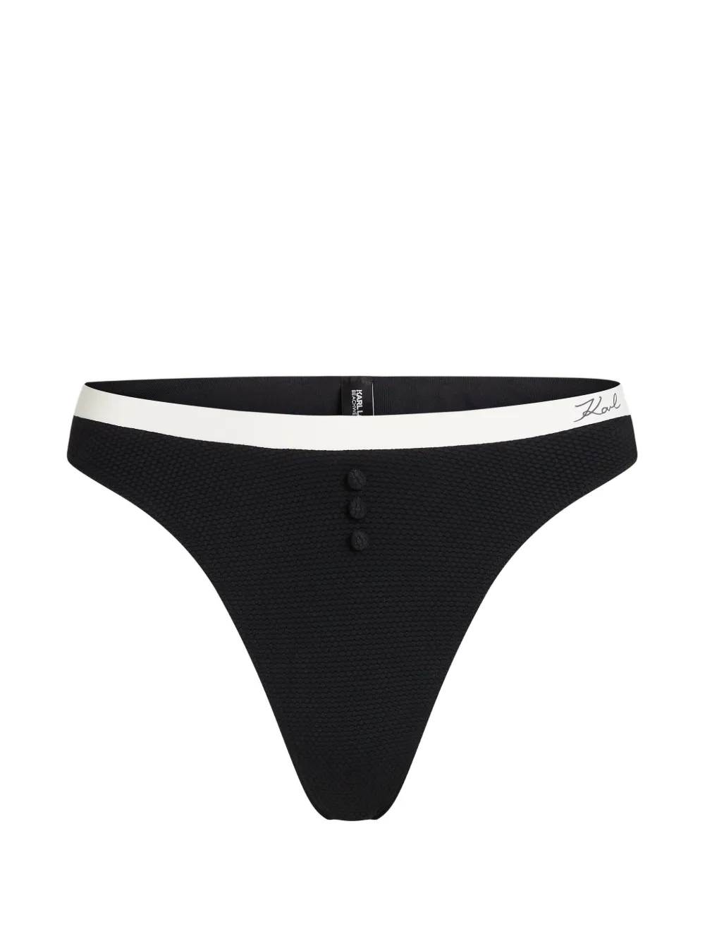 Karl Lagerfeld Slip bikini tinta unita - Nero