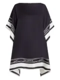 Karl Lagerfeld x Borsalino sheer silk tunic - Black