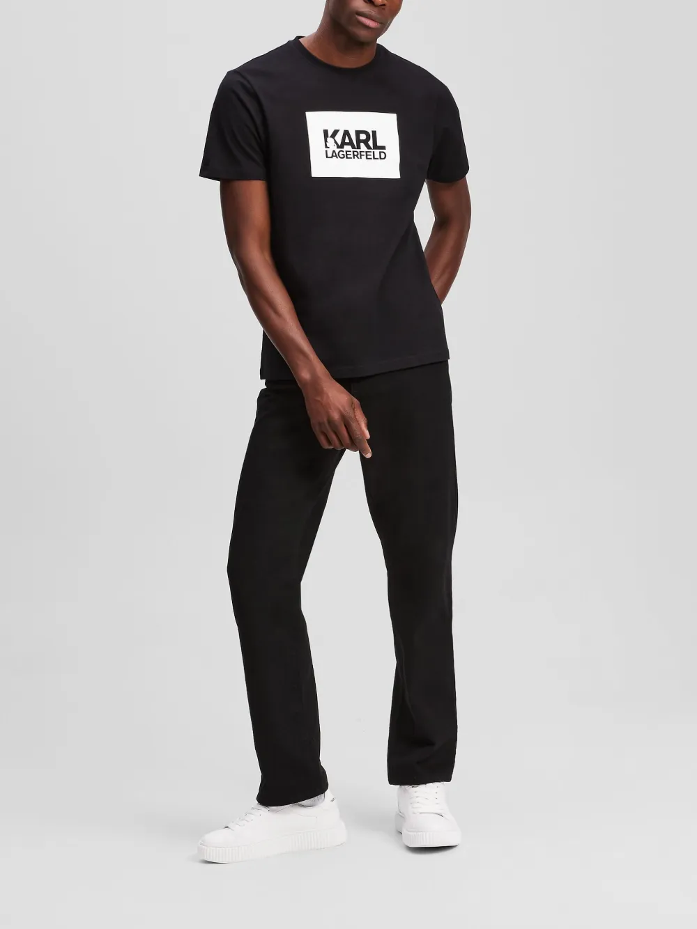 Karl Lagerfeld T-shirt met logo Zwart