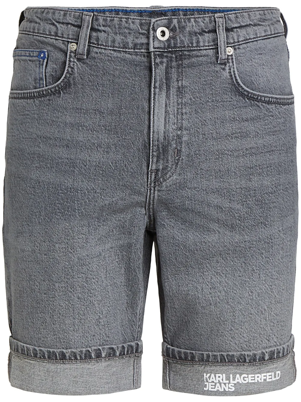 slim-fit denim shorts