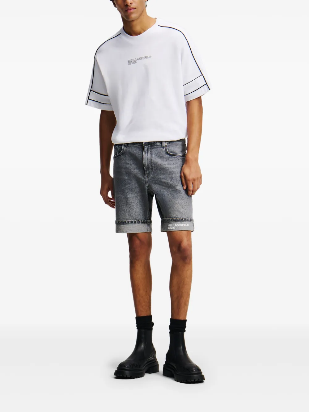 Karl Lagerfeld Jeans Denim shorts - Grijs