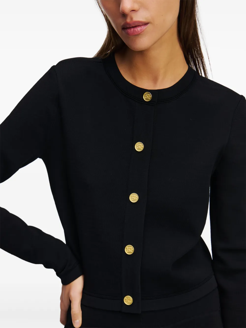 KARL LAGERFELD BUTTON-UP CARDIGAN