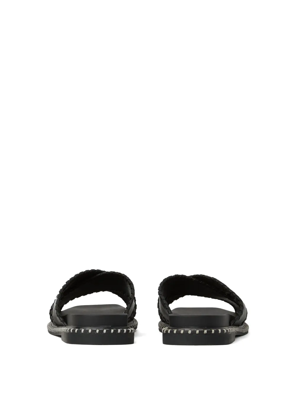 Karl Lagerfeld Lleo whipstitch sandals Black