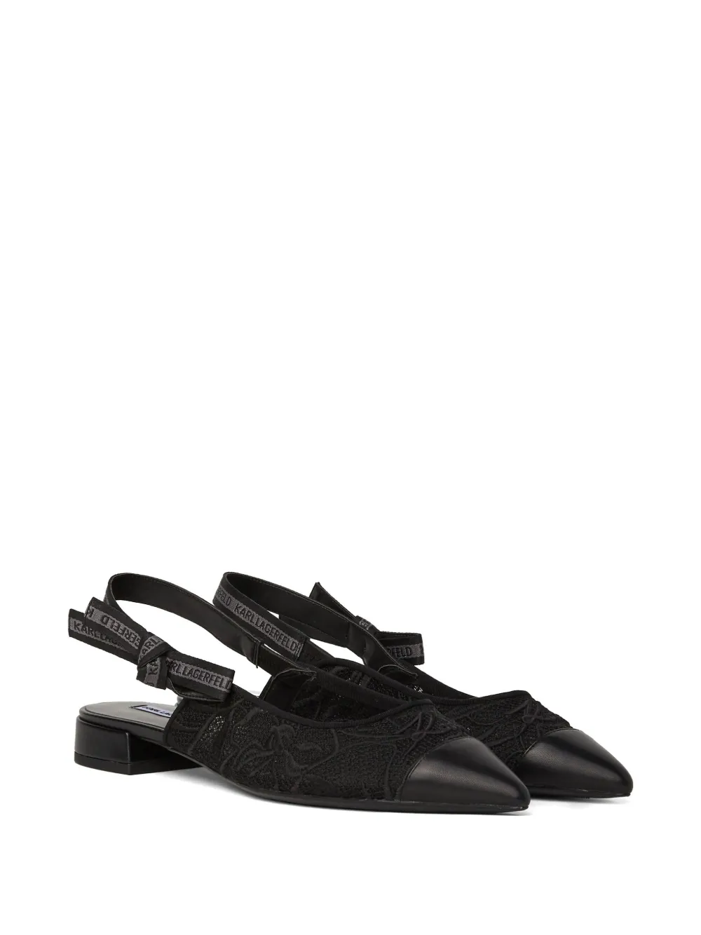 Karl Lagerfeld Kerrie slingbacks - Zwart