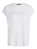 Karl Lagerfeld Signature Rhinestones T-shirt - White
