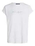 Karl Lagerfeld Signature Rhinestones T-shirt - White