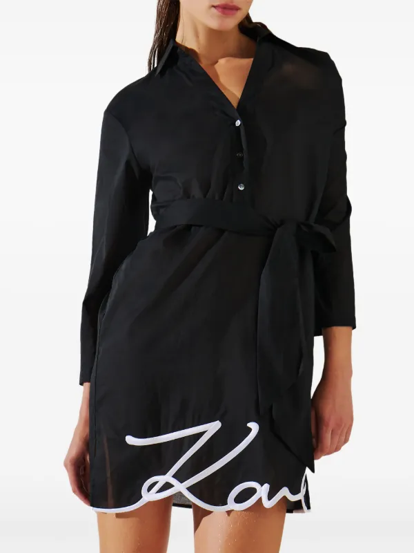 karl lagerfeld beach dress Signature ruffle beach dress | Cannoli Cream | Women | KARL LAGERFELD