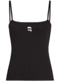 Karl Lagerfeld logo-patch top - Black