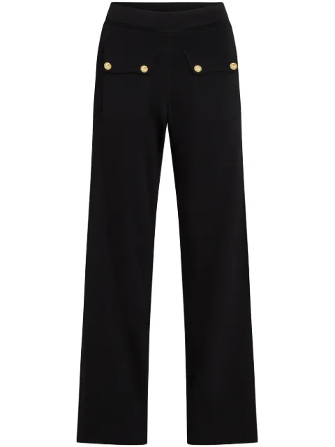 Karl Lagerfeld logo-engraved button trousers