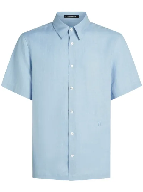 Karl Lagerfeld logo-embroidered shirt