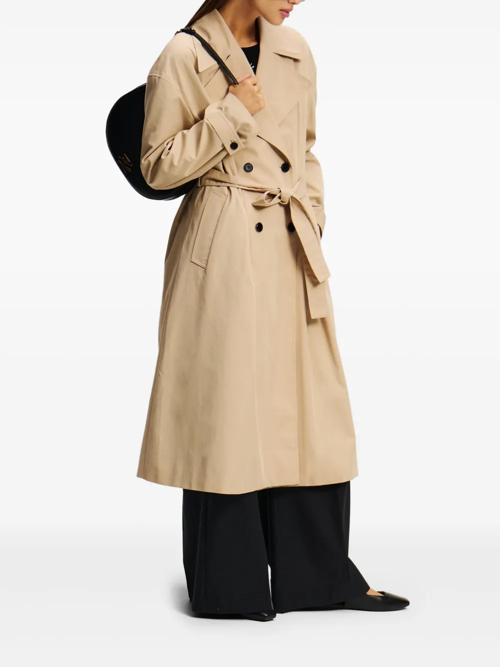 Karl Lagerfeld Trenchcoat van katoenmix - Beige