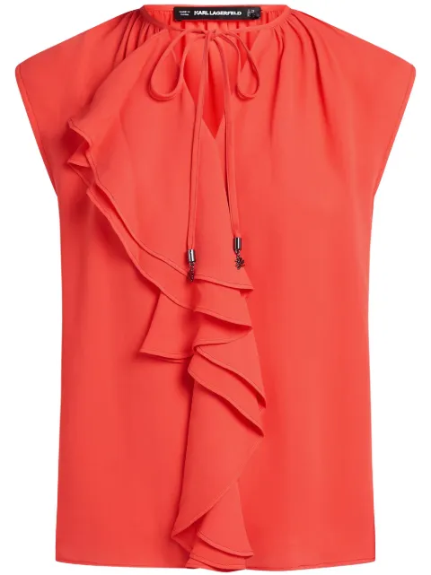 Karl Lagerfeld blusa con volantes