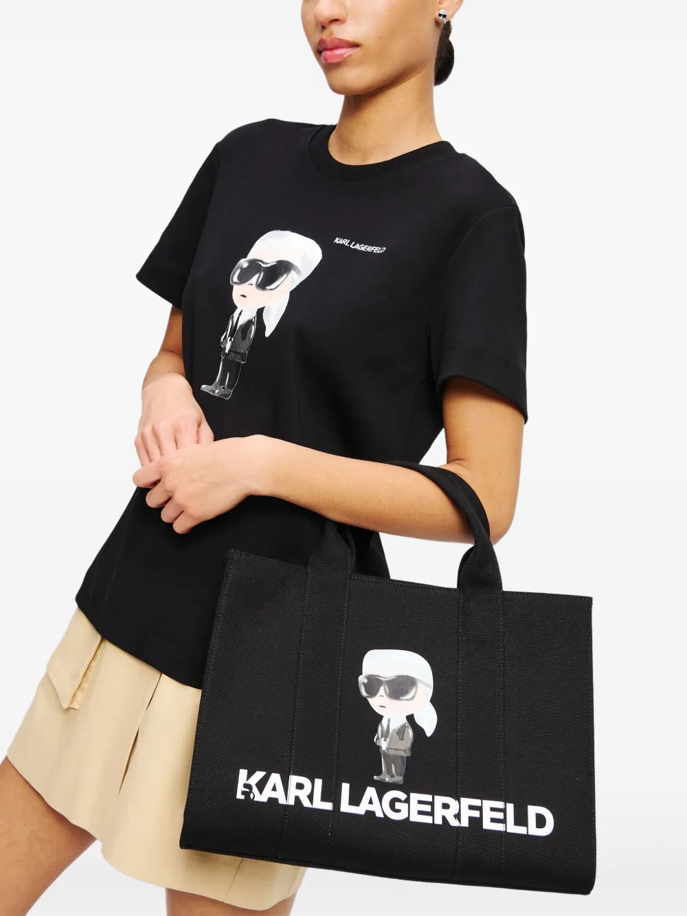 Karl Lagerfeld Ikon shopper - Zwart