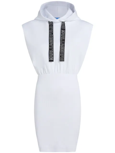 Karl Lagerfeld Jeans vestido corto sin mangas con capucha