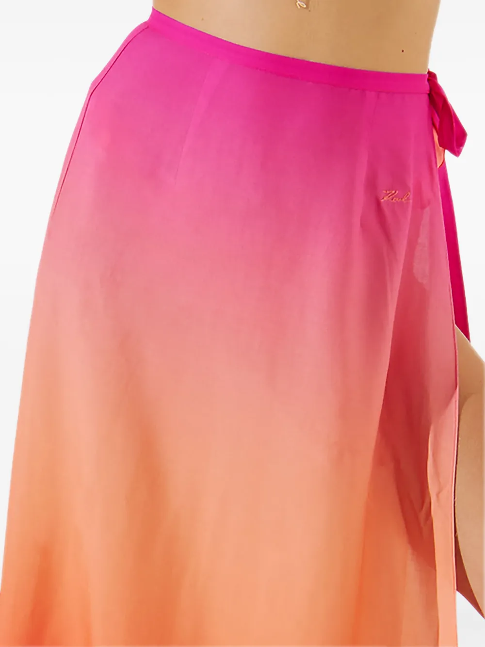 Karl Lagerfeld Ombré Maxi Pareo In Pink