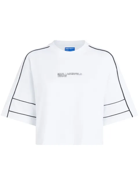 Karl Lagerfeld Jeans piped-trim T-shirt