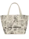 Karl Lagerfeld x Jorge Parra printed tote bag - Neutrals