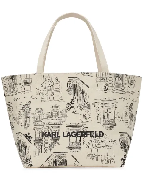 Karl Lagerfeld x Jorge Parra printed tote bag