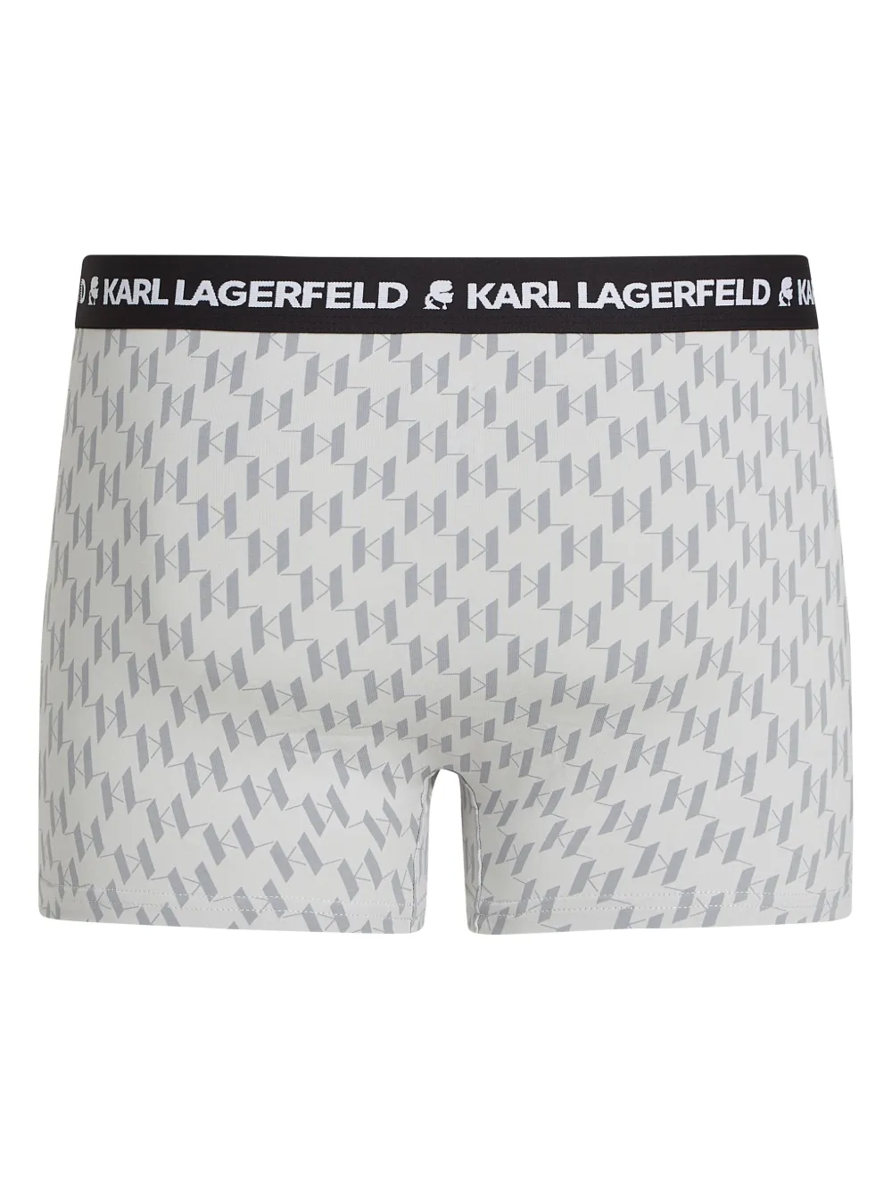 Karl Lagerfeld Drie boxershorts met monogram-print Wit
