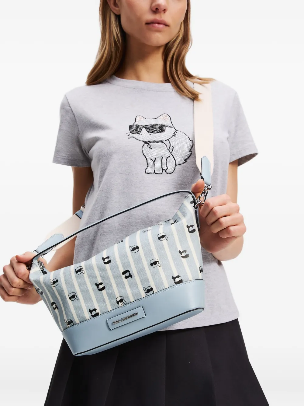 Karl Lagerfeld Ikon crossbodytas Blauw