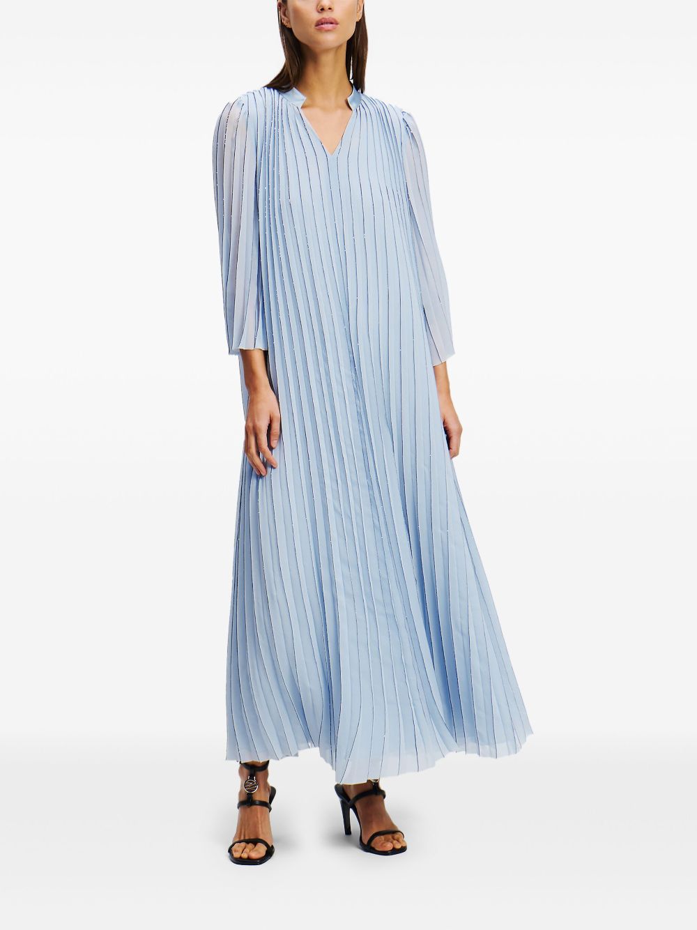 Karl Lagerfeld pleated dress - Blauw