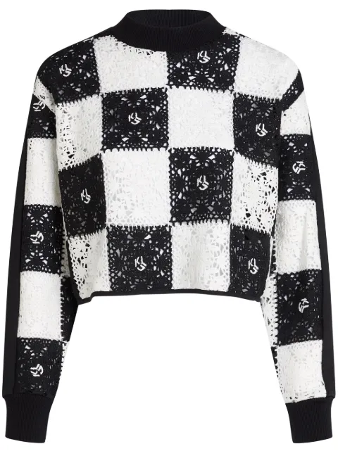 Karl Lagerfeld Jeans crochet cropped sweater