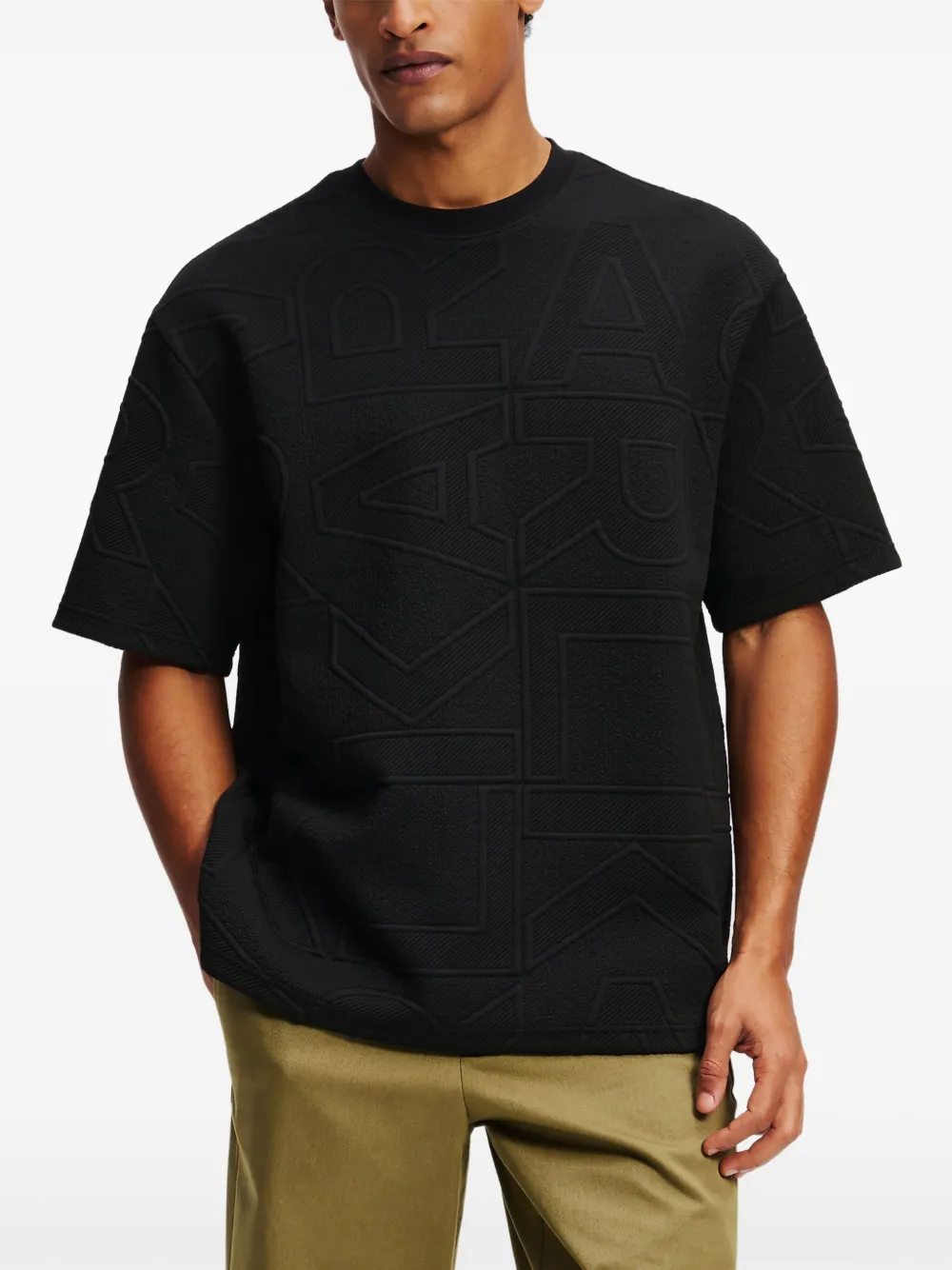 Karl Lagerfeld T-shirt met logo Zwart