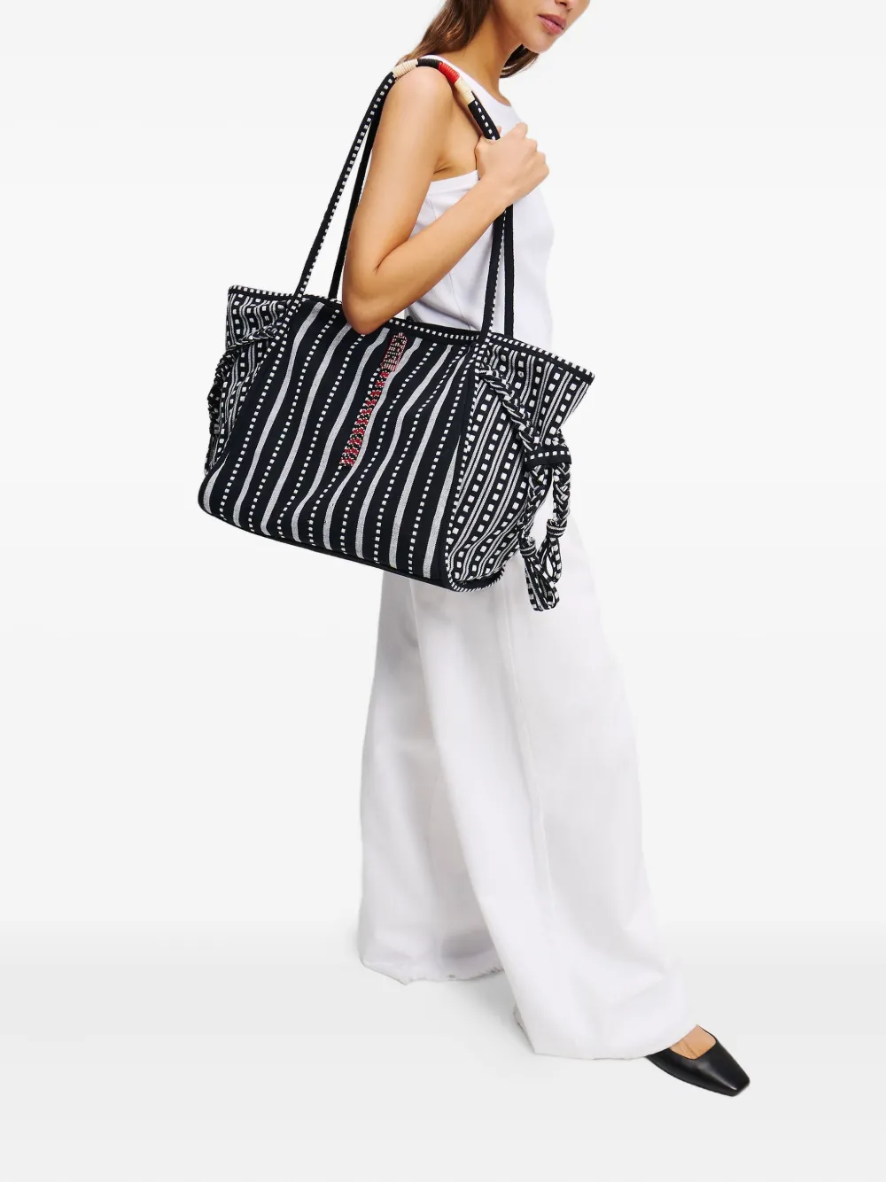 Karl Lagerfeld x Amber Valletta striped tote bag | Image 2