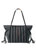 Karl Lagerfeld x Amber Valletta striped tote bag - Black