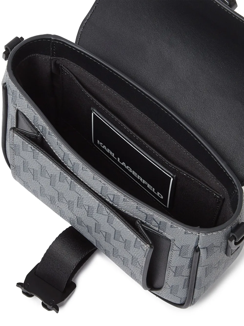 Karl Lagerfeld Tas met monogram en gesp Grijs