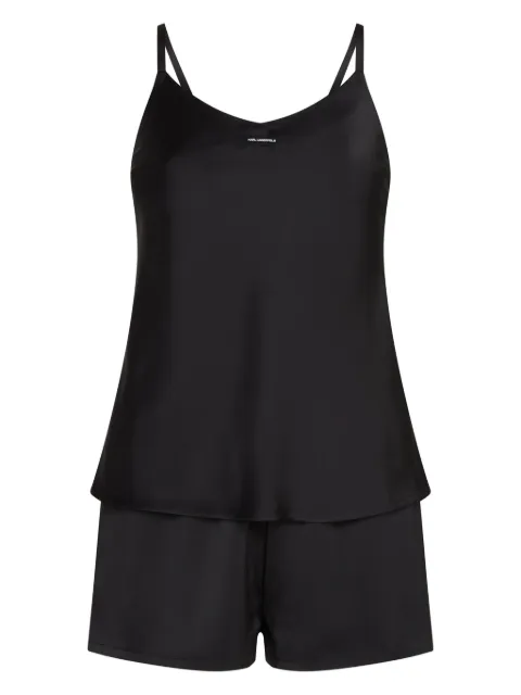 Karl Lagerfeld logo-print pajama set
