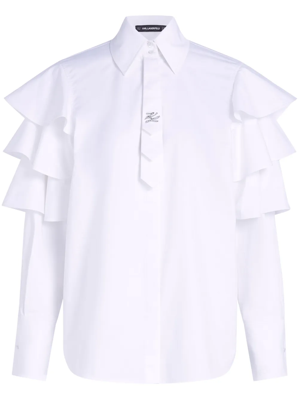 Karl Lagerfeld x Joann gestrikte blouse Wit