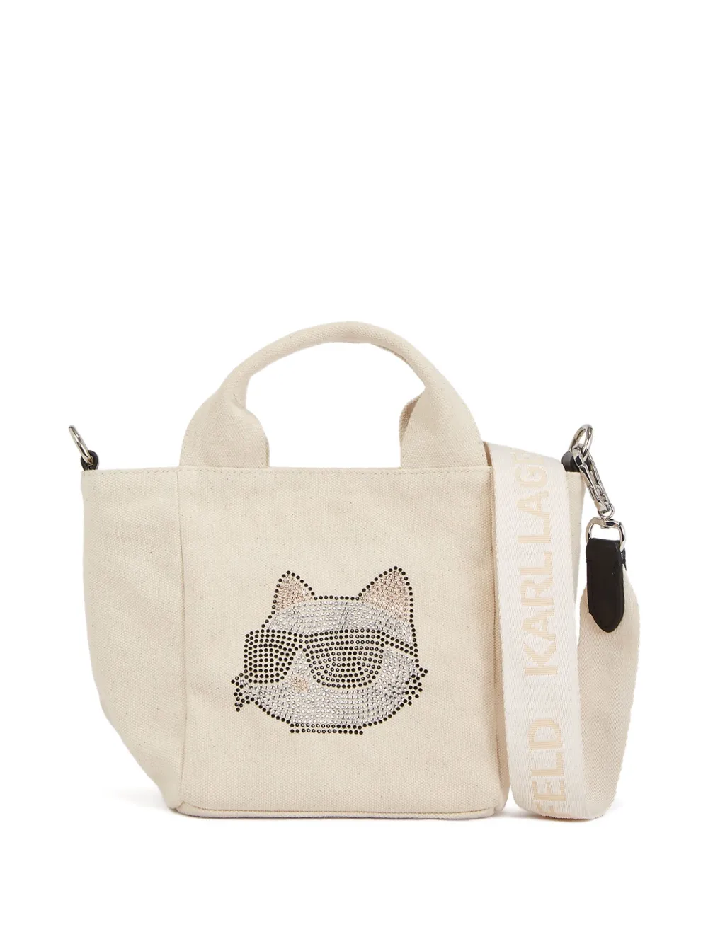 Karl Lagerfeld Mini Ikon Choupette Tote Bag In Neutral