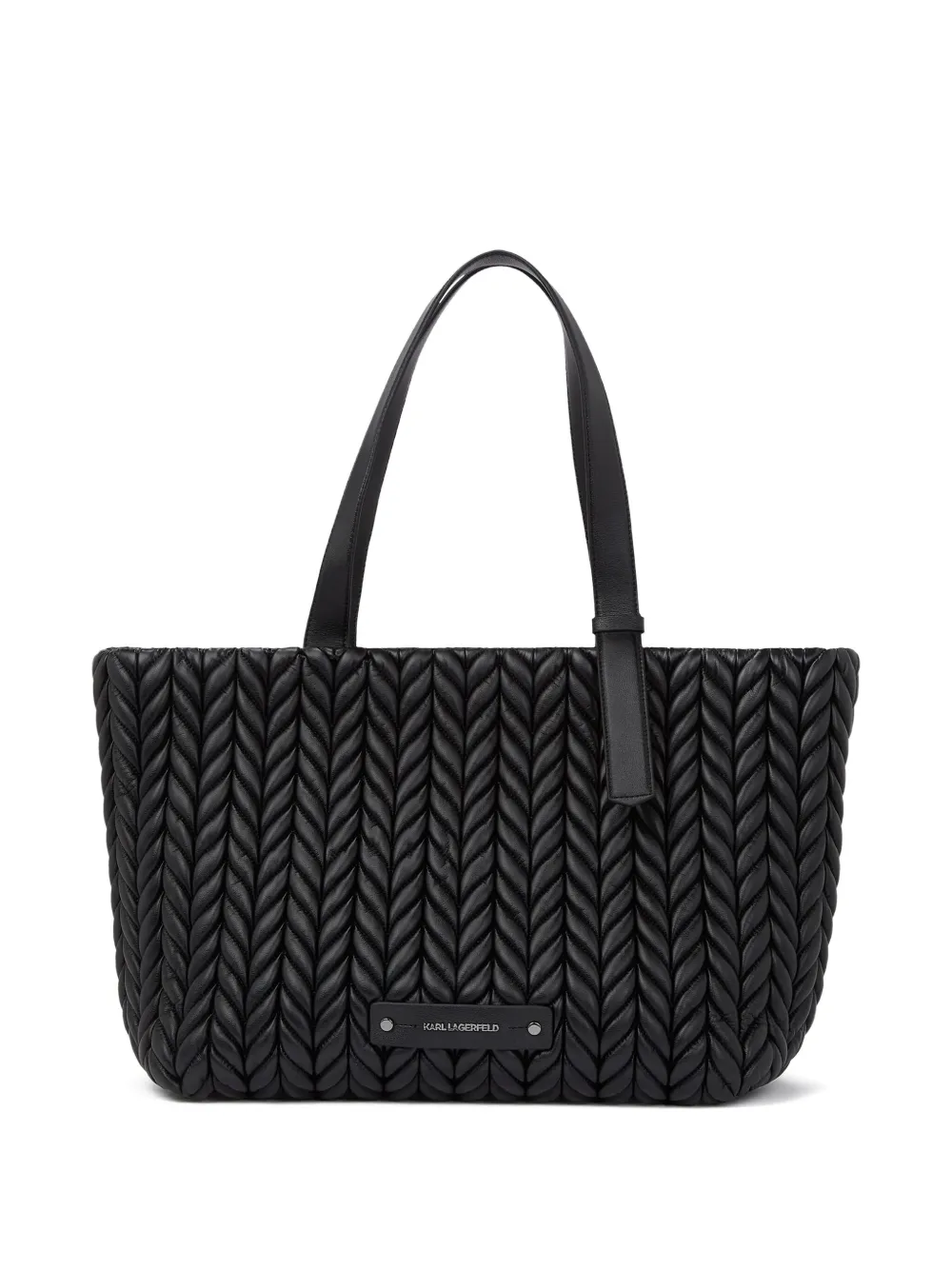 Karl Lagerfeld Grote K Weave shopper Zwart
