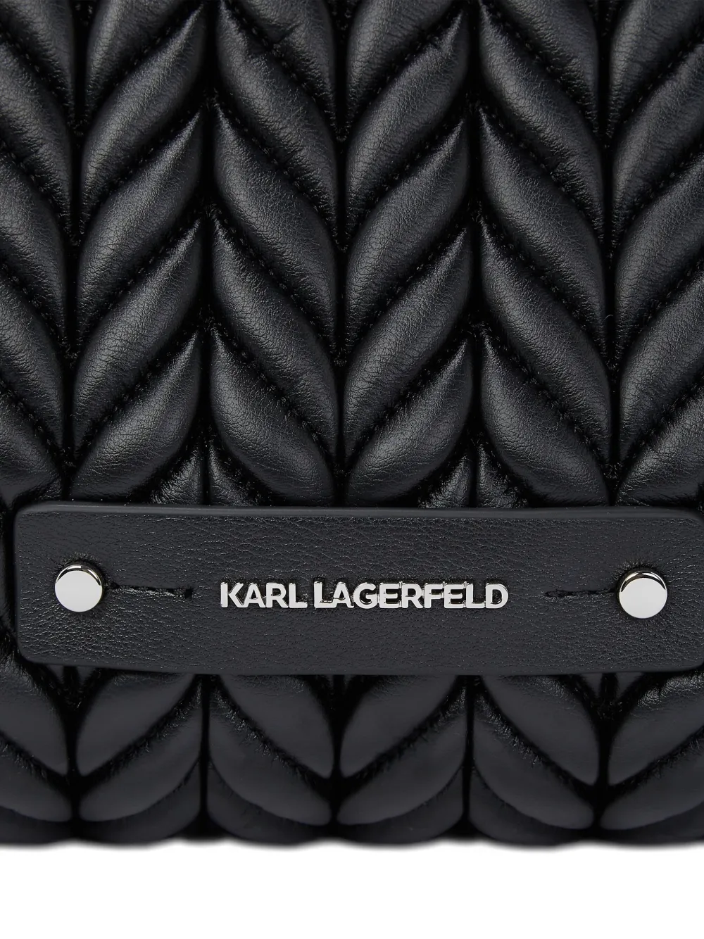 Karl Lagerfeld Grote K Weave shopper Zwart