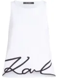 Karl Lagerfeld Signature tank top - White