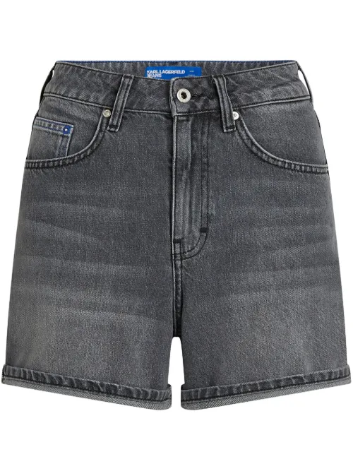 Short en jean à taille haute - Karl Lagerfeld Jeans - Modalova