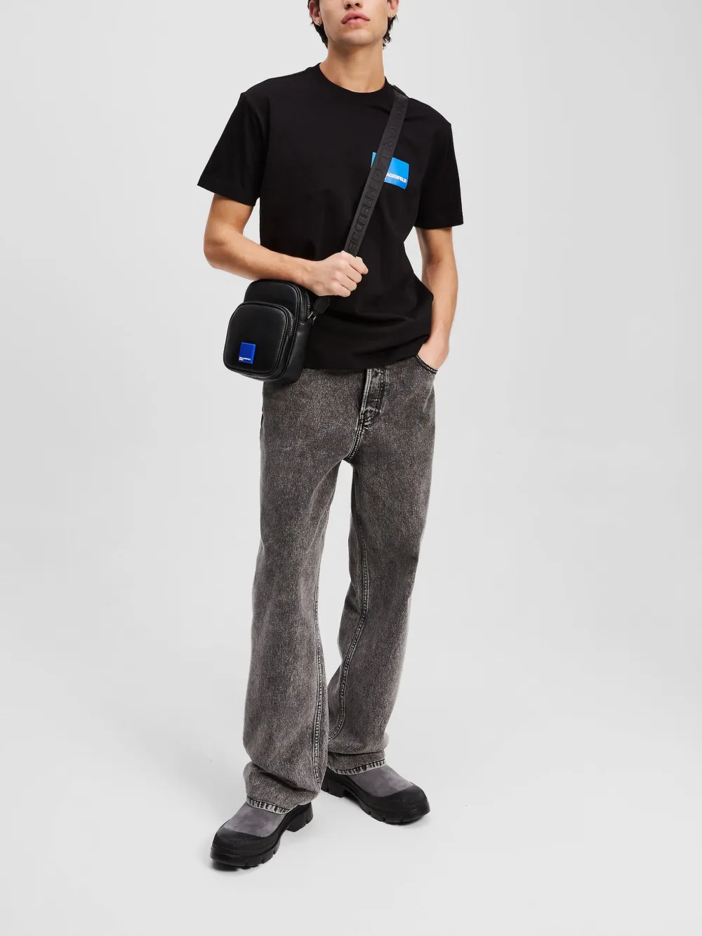 Karl Lagerfeld Jeans T-shirt met logo Zwart