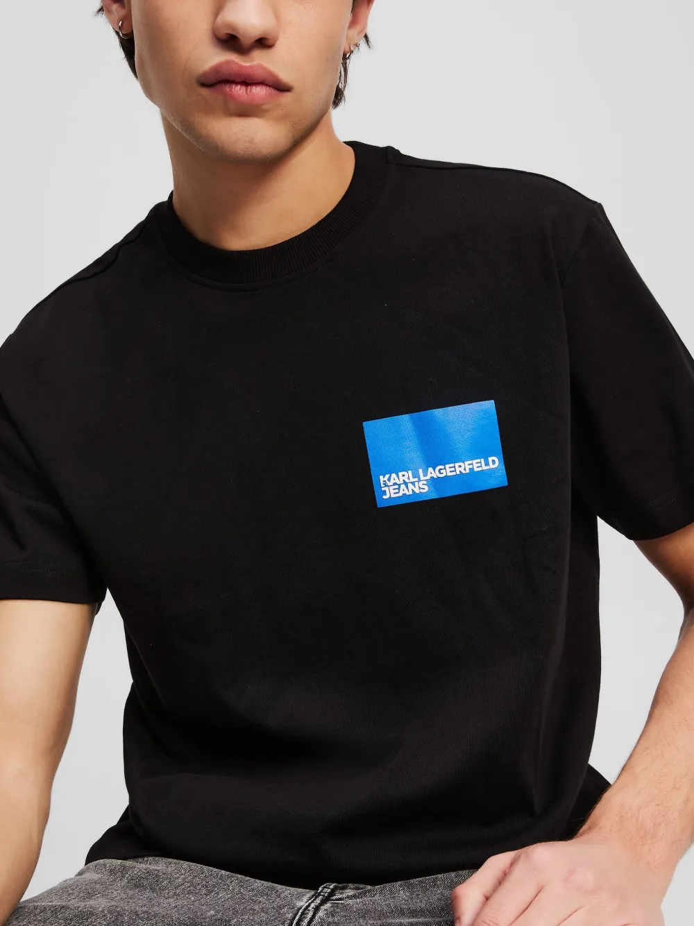 Karl Lagerfeld Jeans T-shirt met logo Zwart