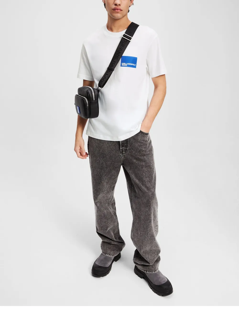 Karl Lagerfeld Jeans T-shirt met logoprint Wit