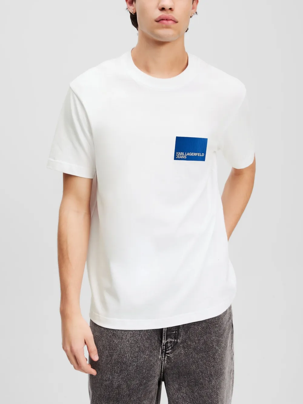 Karl Lagerfeld Jeans T-shirt met logoprint Wit