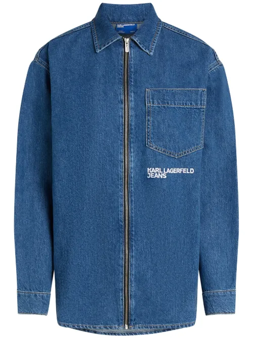 Veste en jean à fermeture zippée - Karl Lagerfeld Jeans - Modalova