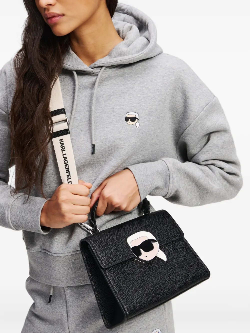 Karl Lagerfeld Ikon crossbodytas Zwart