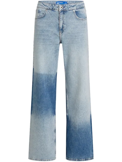 Jean évasé à design bicolore - Karl Lagerfeld Jeans - Modalova