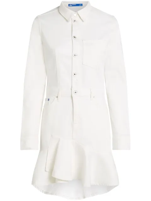 Karl Lagerfeld Jeans vestido de mezclilla con volantes