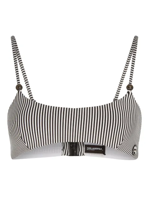 Karl Lagerfeld Ikon striped bikini top