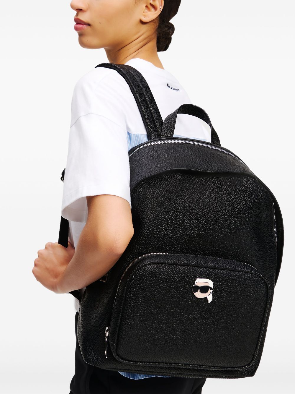 Karl Lagerfeld medium Ikon backpack - Zwart