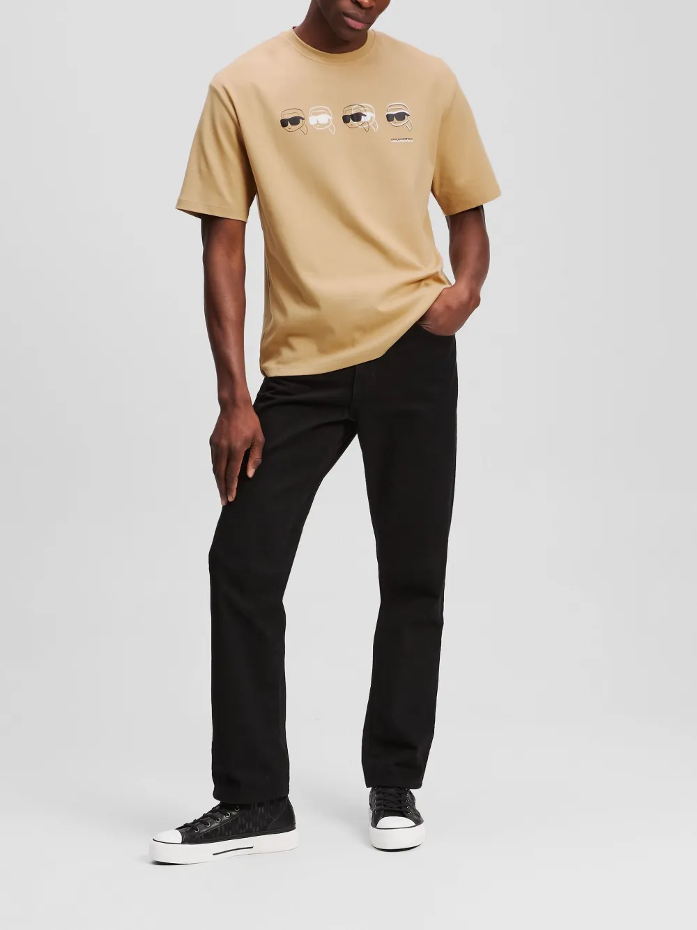 Karl Lagerfeld Ikon T-shirt Bruin
