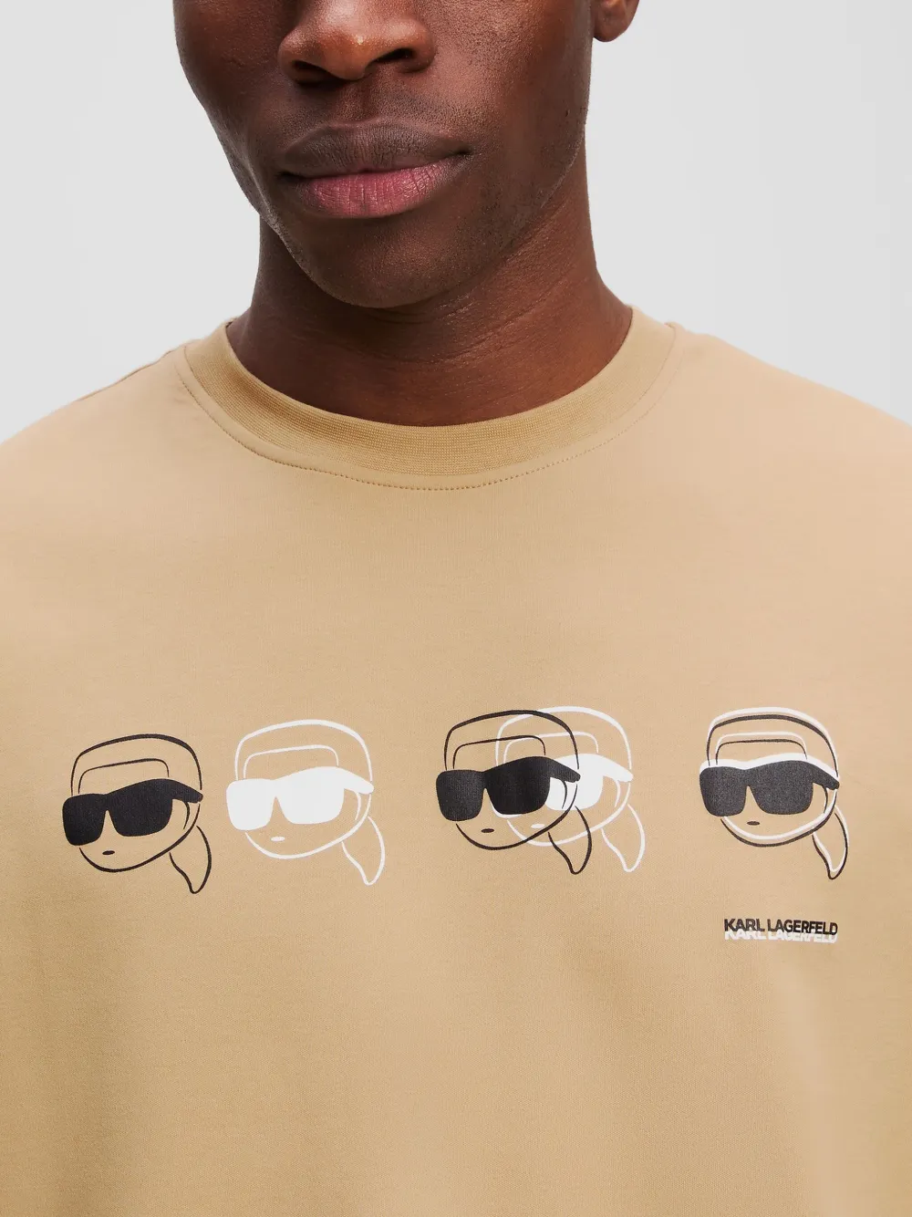 Karl Lagerfeld Ikon T-shirt Bruin