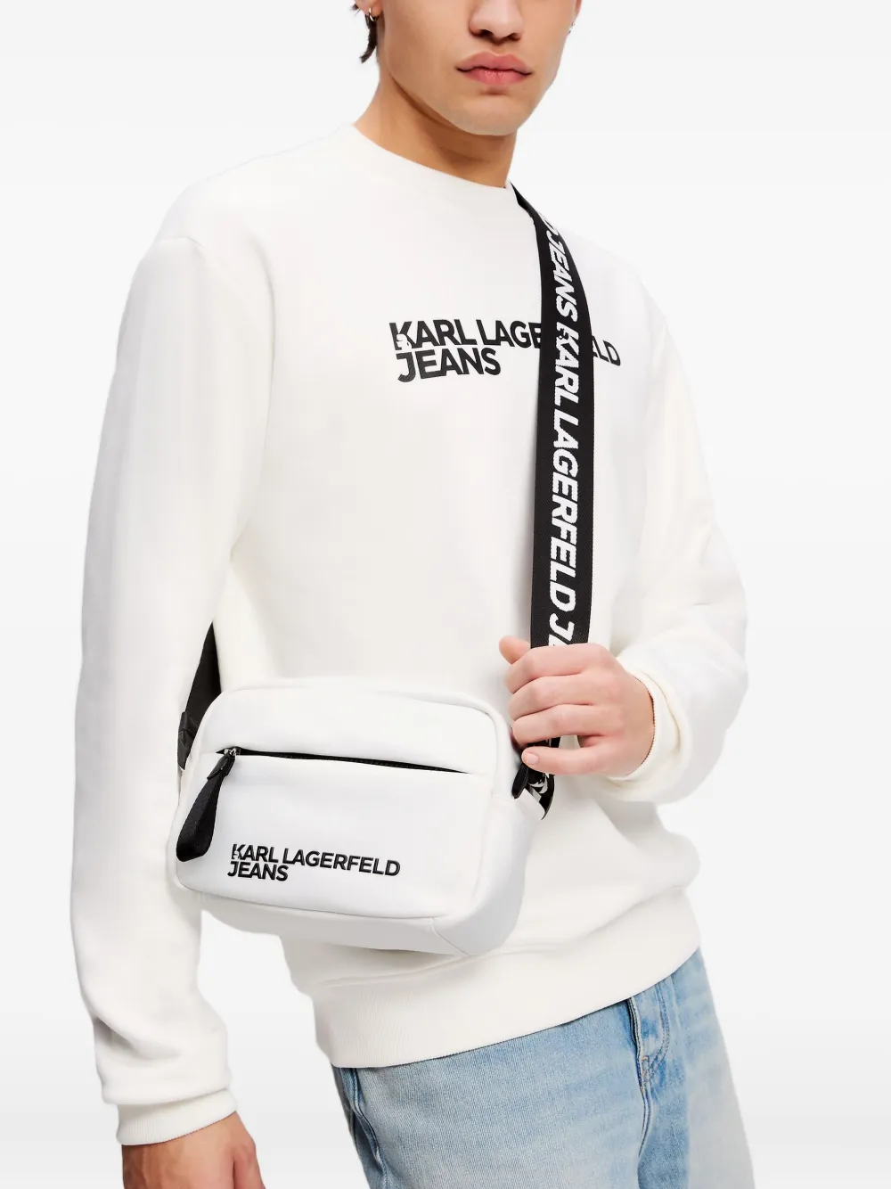 Karl Lagerfeld Jeans Essential messengertas Wit